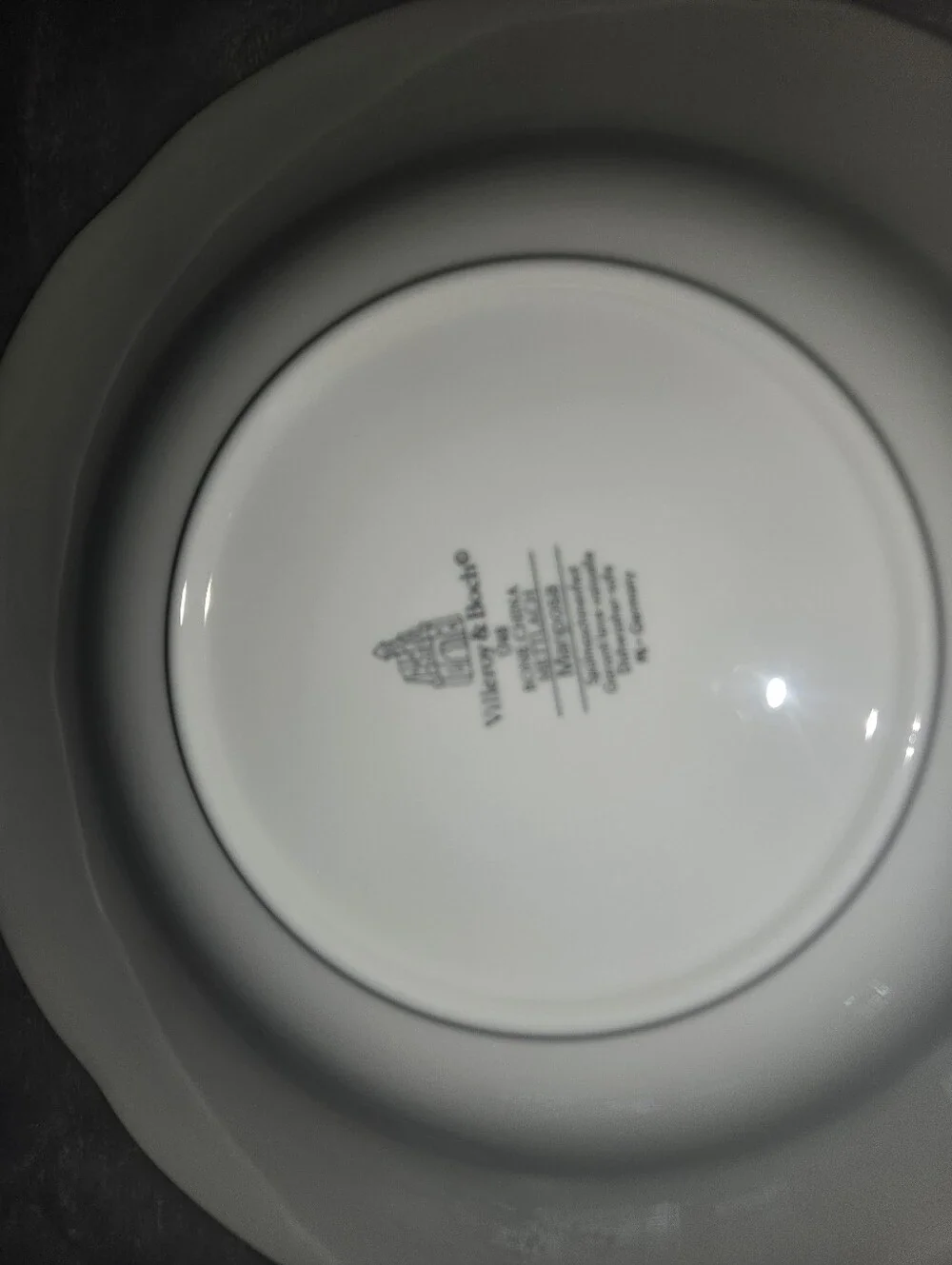 Villeroy & Boch  Bone China  Dinner Plate with Multicolor Floral Border.